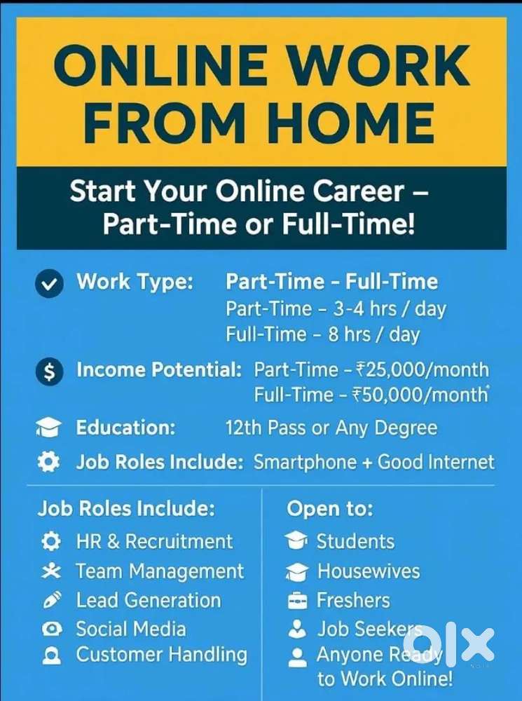 Work from home apportunity for students , and all job persons