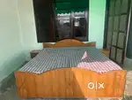Double Bed with natural polish finished
