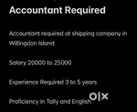 Accountant required at shipping company in Willingdon Island