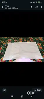 White lene pillow cover