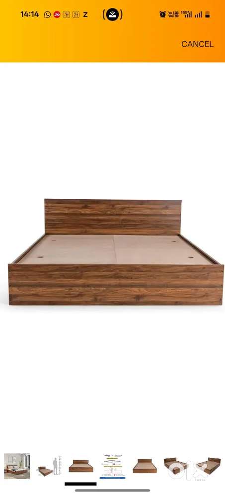King size bed enginer wood very good condition-urgent