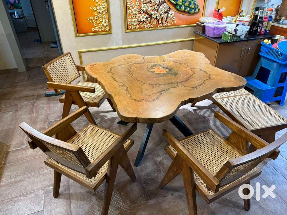 Dinning table +3 chair + 1bench