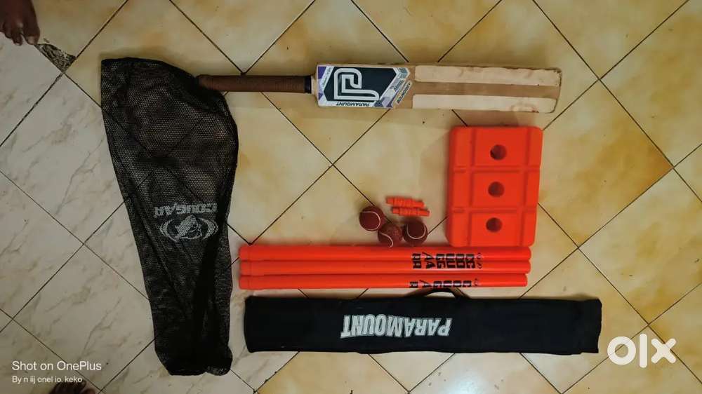 Cricket bat wickets and balls