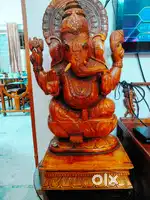 Handcrafted Wooden Lord Ganesha Statue (31&79 cm)