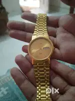 Timex watch real gold colour