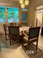 6 seater solid wood round dining set