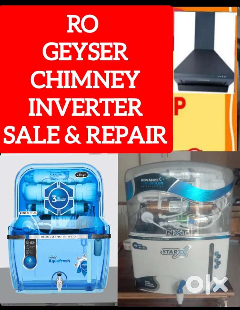 GEYSER, CHIMNEY, INVERTER, RO, COMERCIAL RO UNDER SINK RO SERVICE