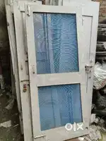 Old wooden duble side doors and old wooden windows little bit damaged
