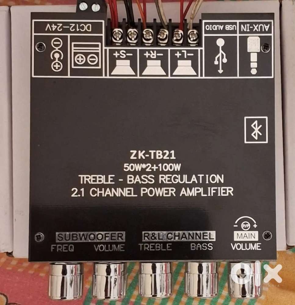 Amplifier  ZK-TB 2.1 50w+50w, subwoofer 100w, New one.