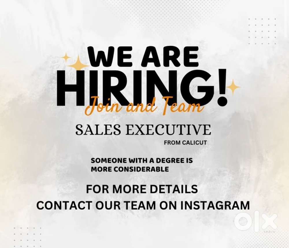 WE ARE LOOKING FOR SALES