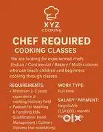 Join as a Master Chef with XYZ Cooking”