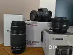 Canon 200D mark 2 with 3 lenses and vlogging kit