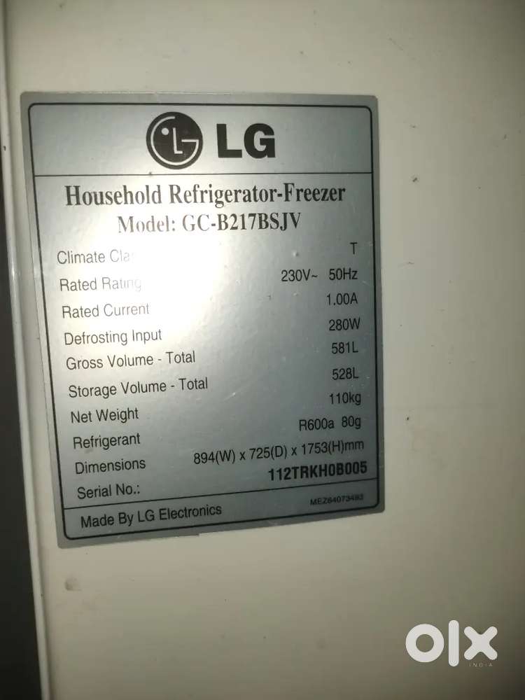 LG 528 liter  fridge