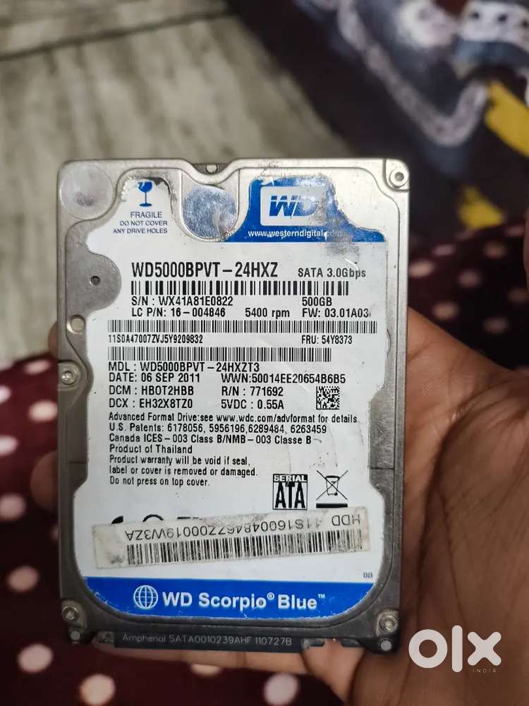 Hard Drive 500GB Internal WD