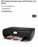 HP DeskJet Ink Advantage 4535 PRINT SCAN COPY WEB PHOTO
