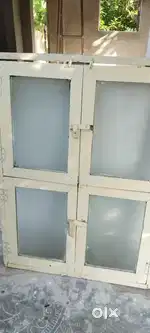 Wooden frame window with glass