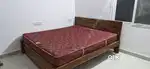 Pure sheesham wood Bed (6.5 x 7 ft) with kurlon-Spring Mattress