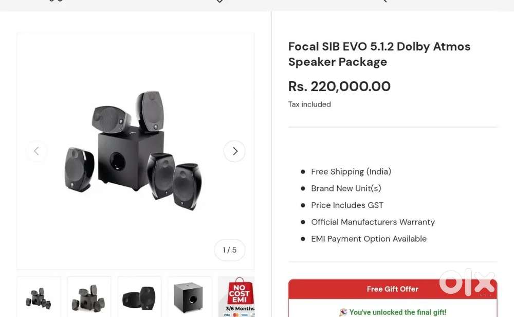Focal Sib Evo,Dolby Atmos 5.1.2 Speaker Package