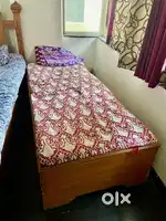 2 single beds with mattress