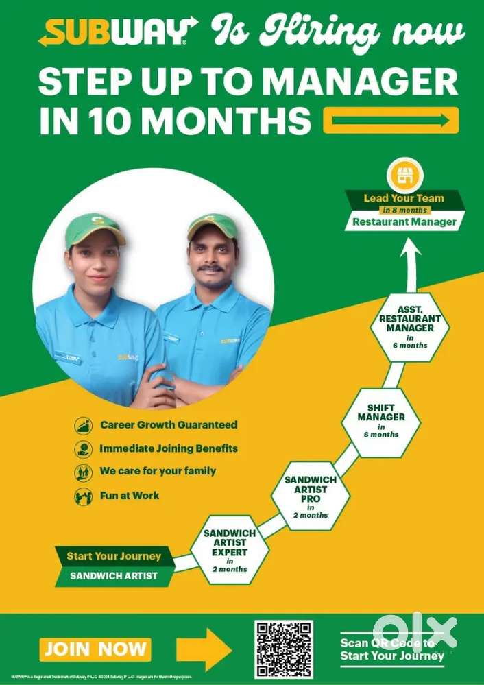 SUBWAY HIRING (MANAGERS)