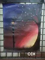 This is a landscape painting in acrylic paint
