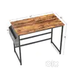 Work From Home Laptop Table + Storage Bag (32 inch, Dark Brown)