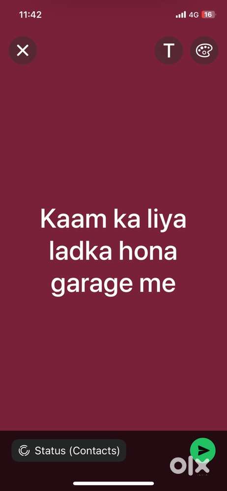 Kaam ka liya ladka hona garage me