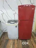 Whirlpool double door refrigerator and Onida automatic washing machine