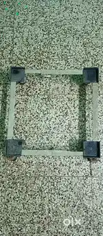 Washing machine fridge stand adjustable movable iron with tyres