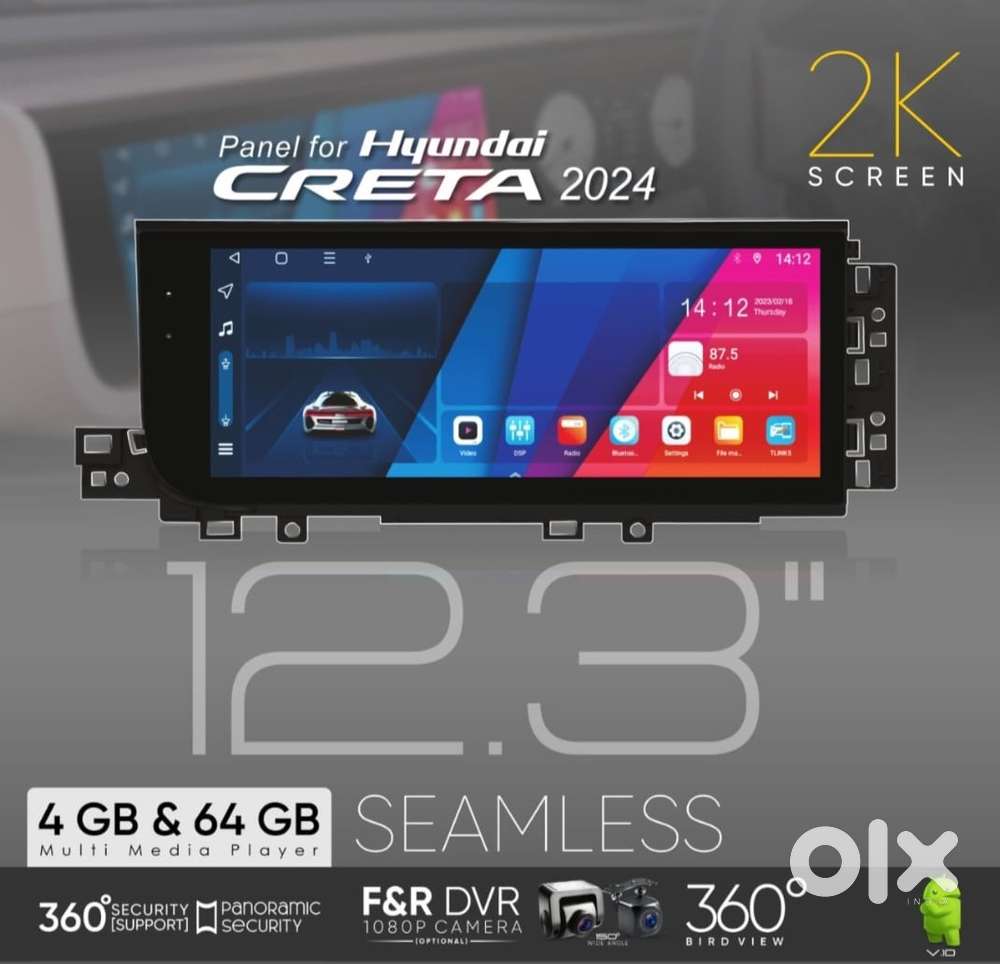 Creta Seltos 12.3 inch android music player stereo