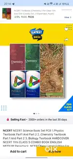 Ncert book 11th class hindi medium (pcb)