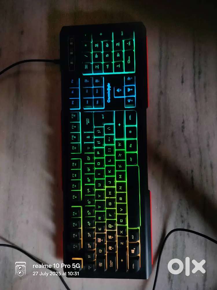 1)Cosmic Byte RGB keyboard 2)RGB mouse pad 3) Zebronics RGB speaker