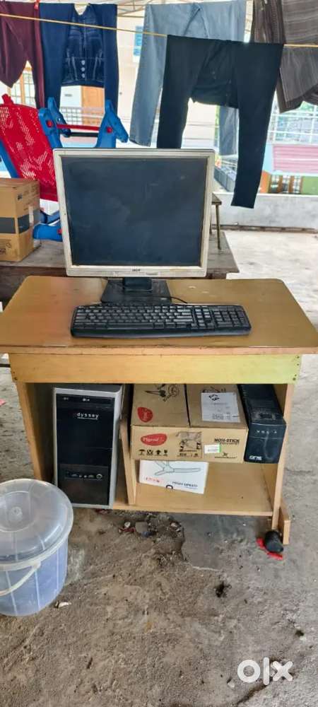 Computer and Table set for sale