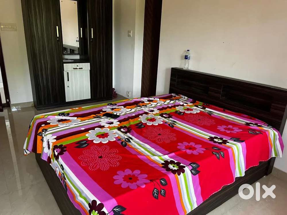Furnished single room with attached bathroom for rent.