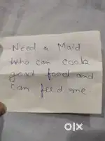 Need a Maid for cooking