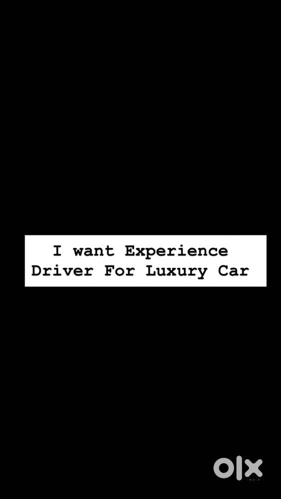 I want Experience Driver for luxury cars