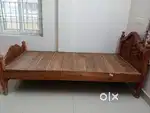 Teakwood single Cots with teak flanks in good condition