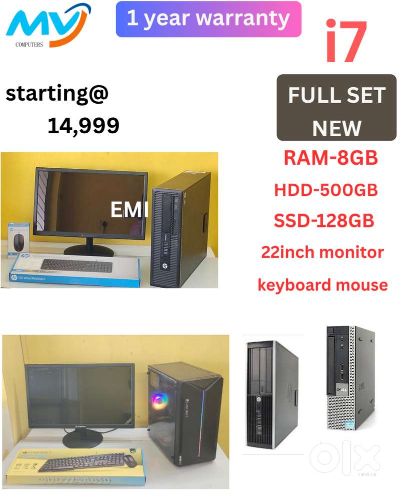 Desktop Laptop CPU Full Set i3-i5-i7 Available @ Low Price
