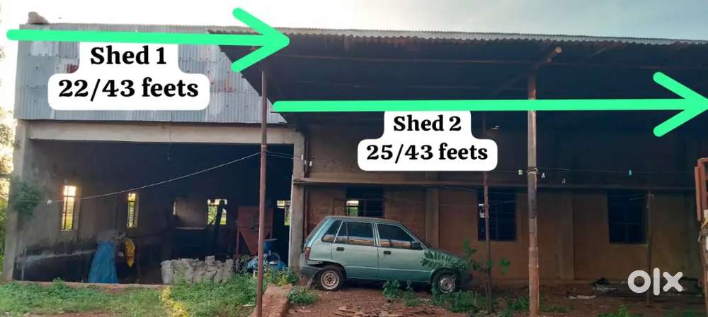 Sheds 2, open space, industrial sheds