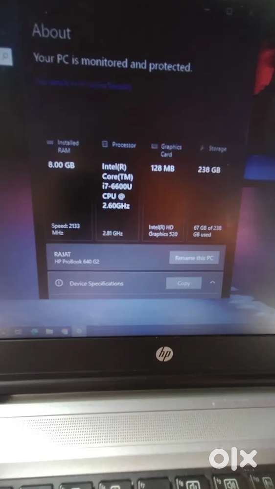 HP PROBOOK 640 G2 i7 6th generation