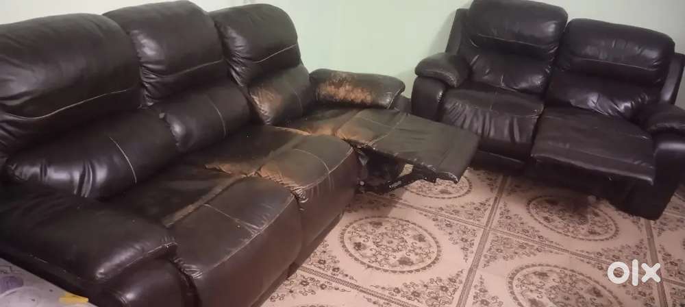 Recliner 4seater leather