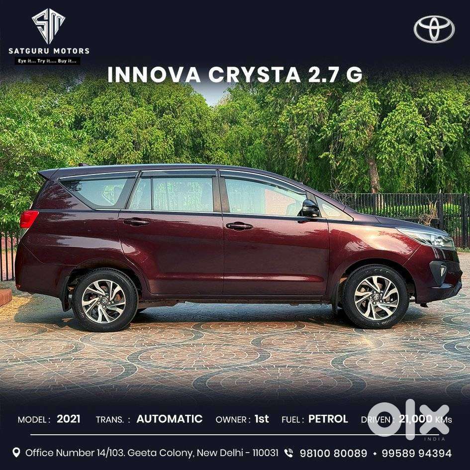 Toyota Innova Crysta [2020-ongoing] 2.7 GX AT 7 STR, 2021, Petrol