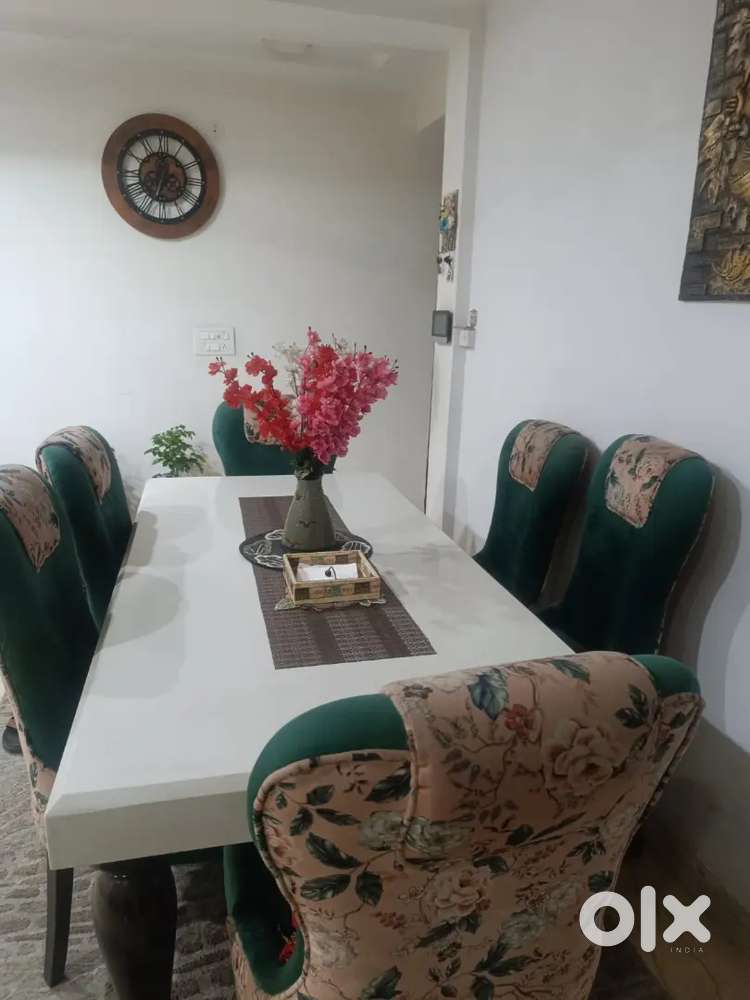 Marble dining table 6 seater