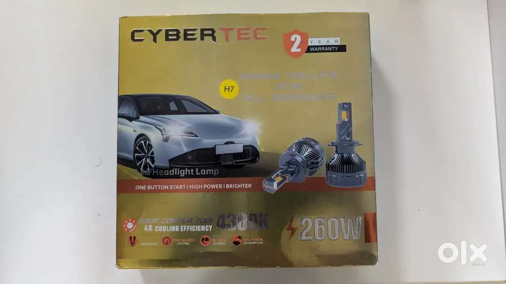 H7 warm yellow led headlights unused