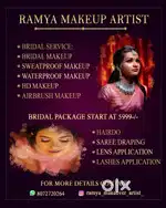 We are doing bridal makeup. Affordable price and open to travel