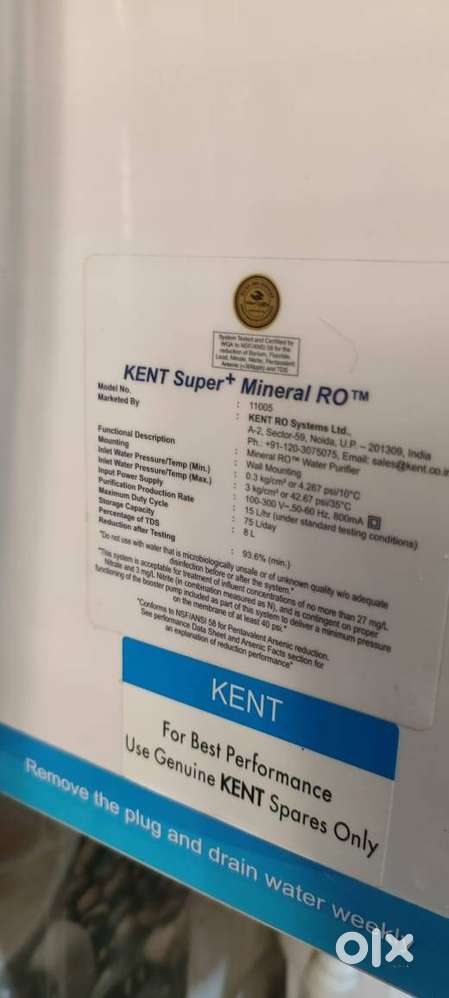 Water purifier kent