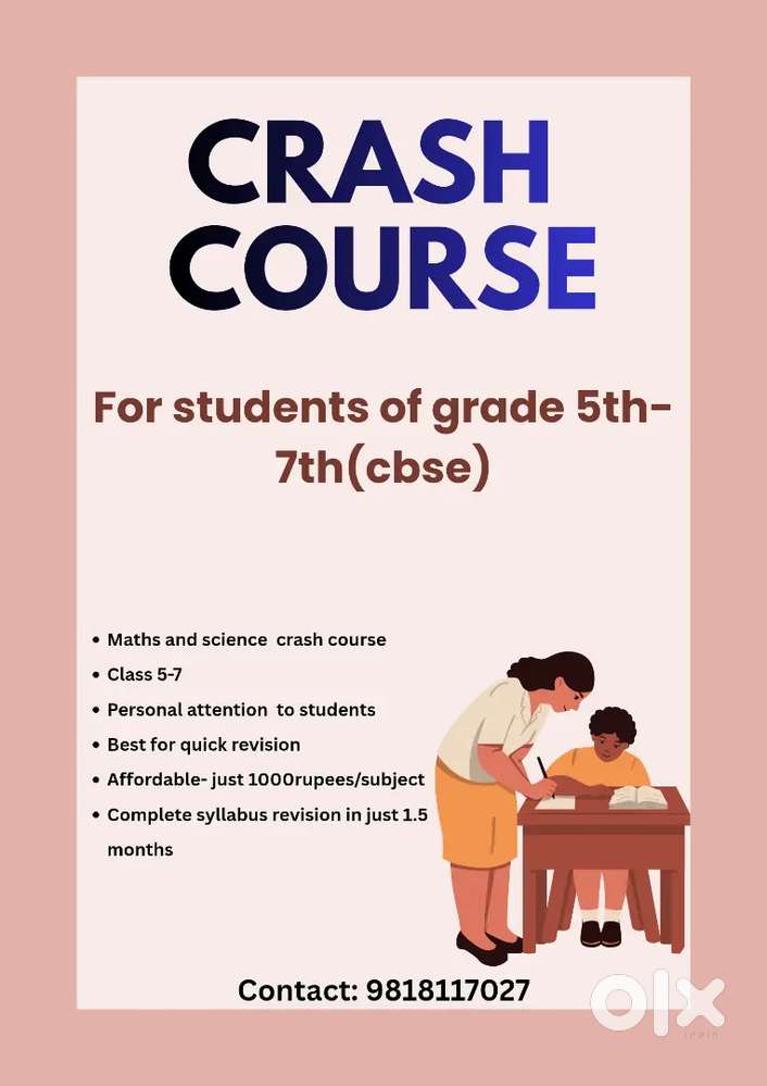 Crash course tutoring for class 6-7