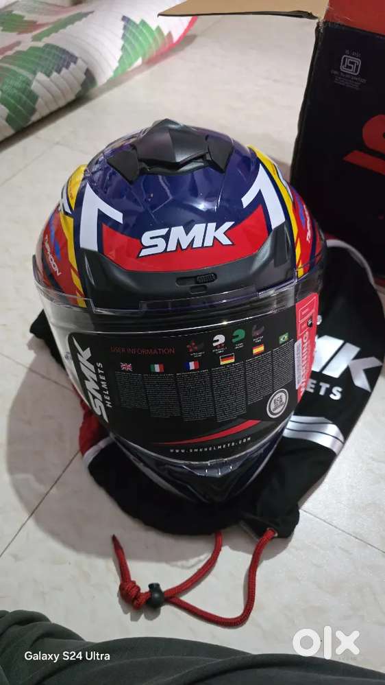 SMK TYPHOON HELMET XL (RED AND BLUE)