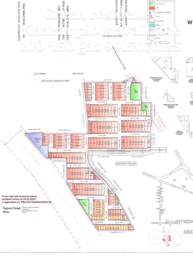 Kharar Green residency residencial plots 100 gaz price 42900/- per gaz