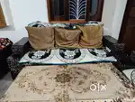 5 seater sofa set with table build with solid wood in good conditions